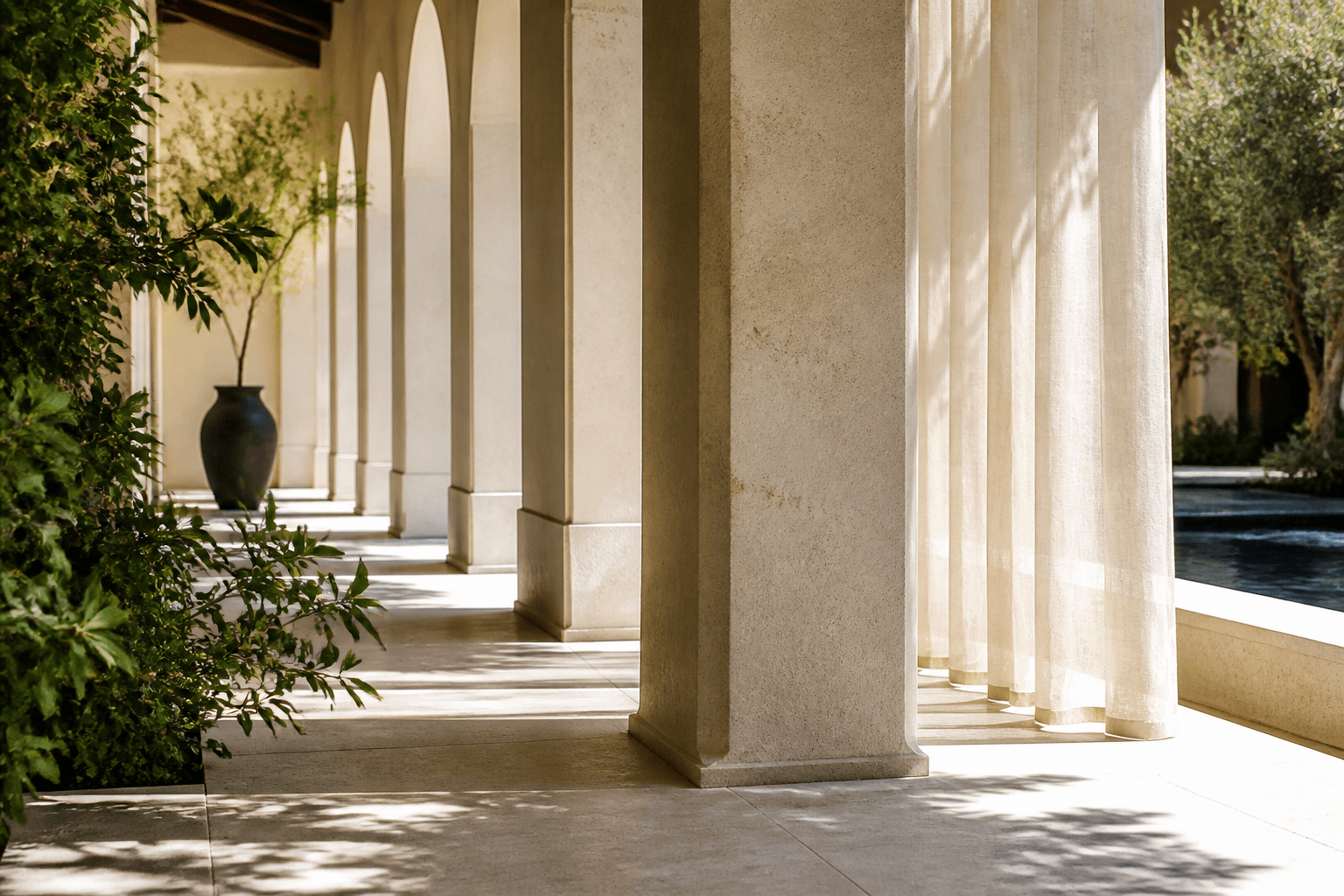 Welcoming resort architecture representing warm hospitality and trusted assistance